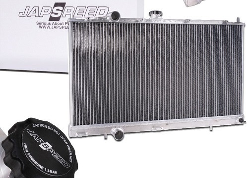 JAPSPEED "High Flow" Aluminium Wasser-Kühler für Mitsubishi EVO 4 / 5 / 6