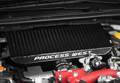 PROCESS WEST "Black Top Mount Intercooler" für Subaru Impreza STI 08-2016