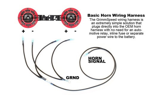 GrimmSpeed Kabelbaum / Wiring Harness Subaru 02-2015 für Anschluß von Hella Hupen