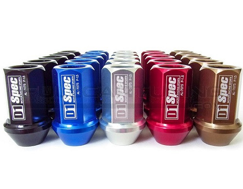 D1 Spec Lug Nuts M12x1.25 Aluminum 36mm