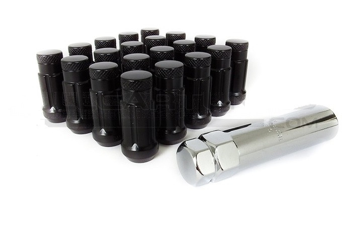 JR-Wheels Lug Nuts Type 3 M12x1.5 Steel 45mm – Black