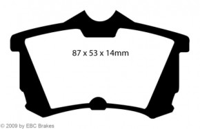 EBC Greenstuff Bremsbeläge HA Honda Accord CL7 / CL9 / CM
