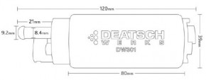 Deatschwerks "DW300" Hochleistungs-Benzinpumpe für Mitsubishi Evo 7-9