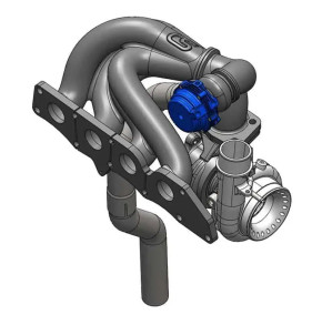 CorkSport Turbokrümmer inkl. 44mm EWG Block Off Plate & Clamp Kit