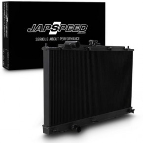 JAPSPEED "High Flow" Aluminium Wasser-Kühler für Mitsubishi EVO 4 / 5 / 6